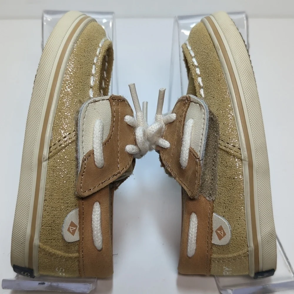 Sperry Topsider Blue Fish Crib Jr sparkley toddler shoes size 4 EU 20